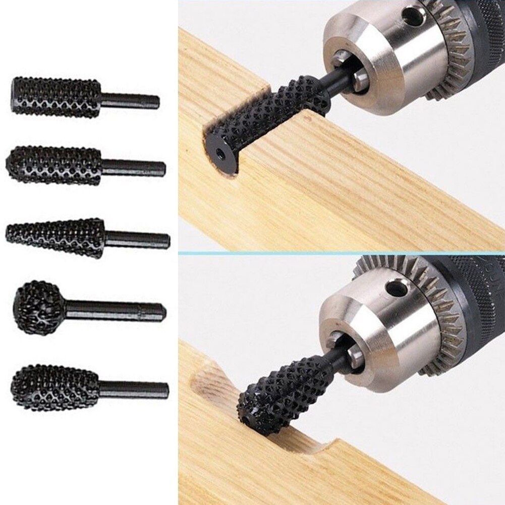 High Speed Steel Durable Milling Drill Bits Set For Woodworking Cutter Carving Hole DIY Tool Accessories Home Rotating File