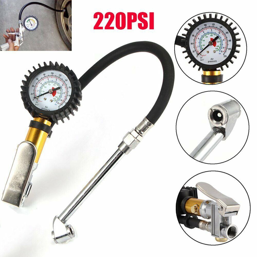 220PSI Car SUV Truck Air Compressor Tyre Inflator Deflator Pump Portable RV Camper Van Tire Pressure Measuring Guage 3in1