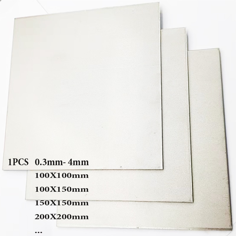 1pcs GR2 Ti Sheet Plate 0.3mm- 4mm Titanium Sheet Titanium Titan Ti Alloy Ti Titanium Plate Sheet100X100/100X150/150X150/200X200