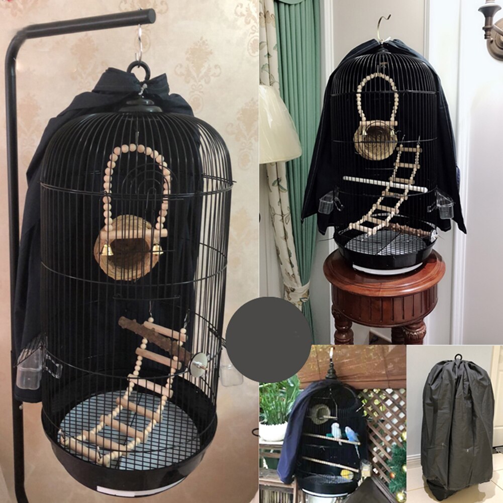 Winddicht Accessoires Vogelkooi Cover Anti Regen Light-proof Thicken Dusproof Papegaai Slaap Schaduw Verminderen Afleiding Nylon