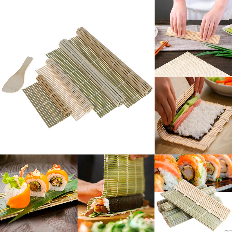 1pc White Non-Stick Sushi Roller Mat - Home Kitchen Diy Sushi Making Kit - Japan