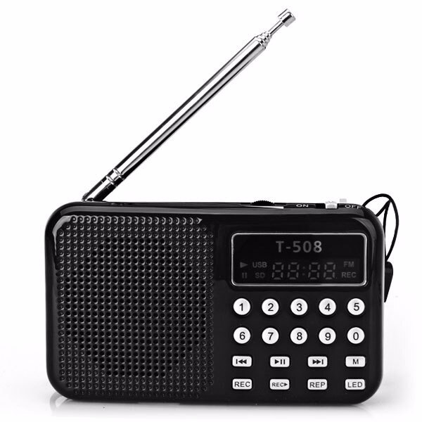 Digital fm radio Micro SD/TF USB Disk mp3 radio LCD Display Internet Radio with speaker T508R