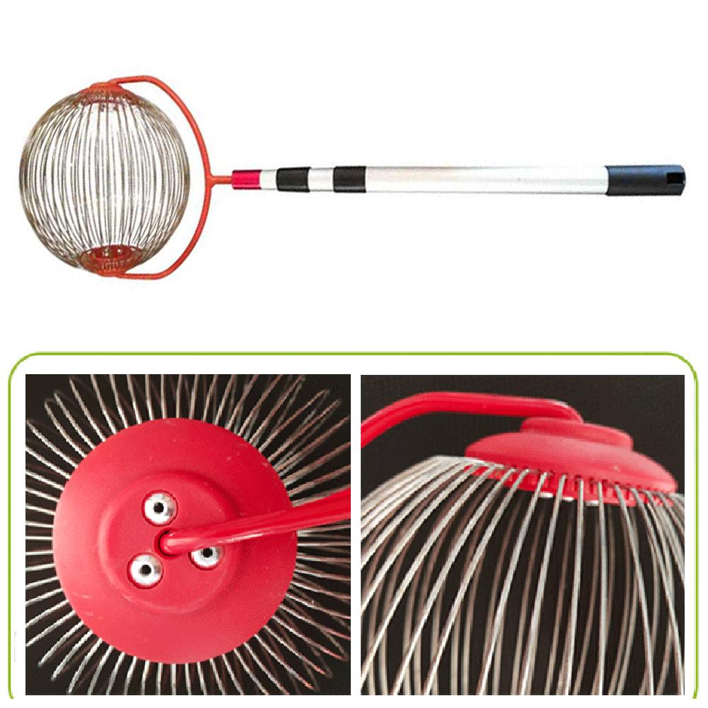 Cosechadora de nueces y castañas, rodillo retráctil para recoger tuercas, Bola de aleación de aluminio, recolector de frutas de jardín, herramienta para Orchards familiares