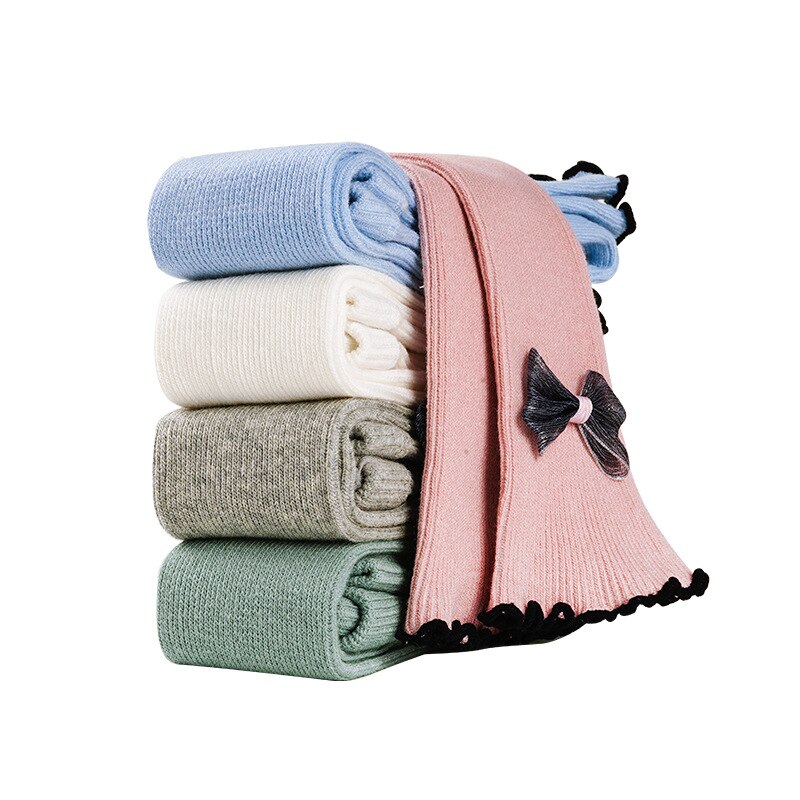 Dziewczęce legginsy dziecięce spodnie dla dziewczynek dziecięce legginsy dziecięce cukierki kolorowe spodnie kokarda bawełniana oddychająca wiosna jesień