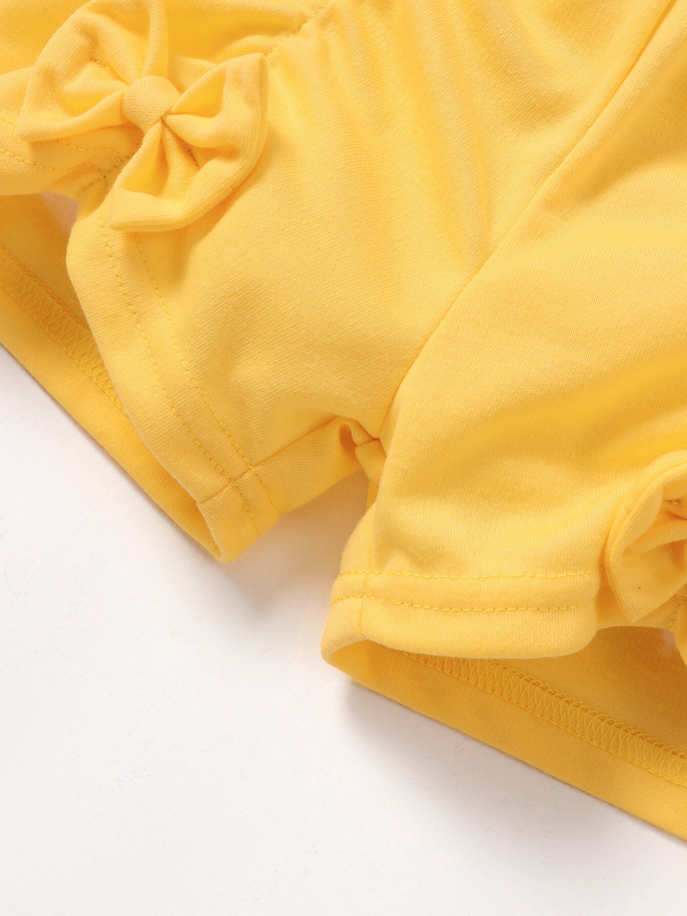 Short d&#39;été pour bébé fille, couleur unie, pantalon en coton, -né, bouffantes, nœud plissé, froncé, princesse, sous-vêtements mignons de fête