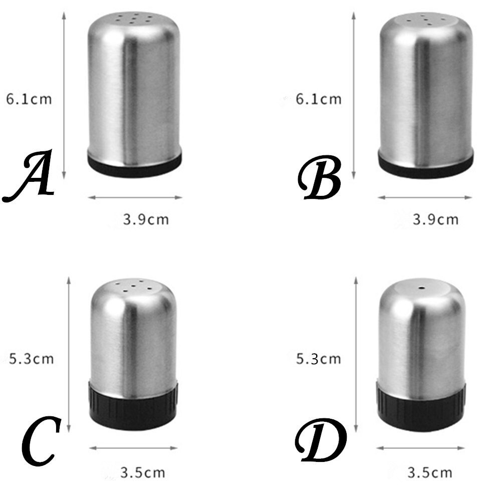 Rvs Spice Suger Zout Peper Shaker Jar Cruet Container Fles Castor Keuken Eetkamer Tool Koken Accessoires