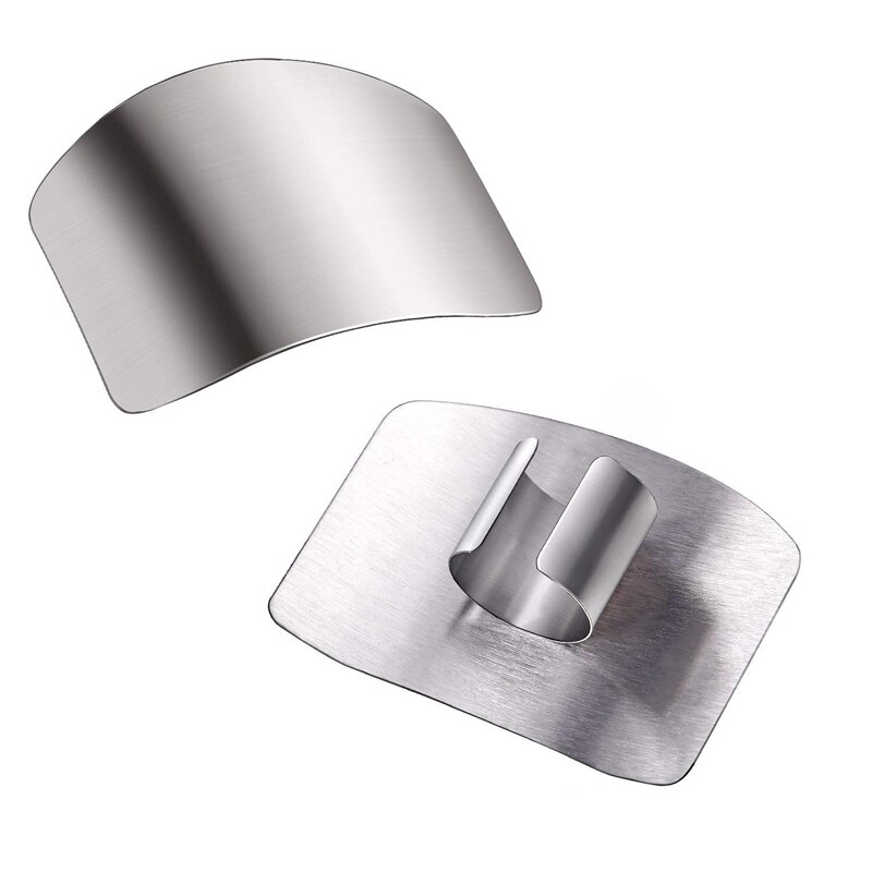 4 Pack Stainless Steel Finger Guard Finger Protector Safe Knives Guard Chop Safe Slice Kitchen Tool For Dicing and Slicing in Ki