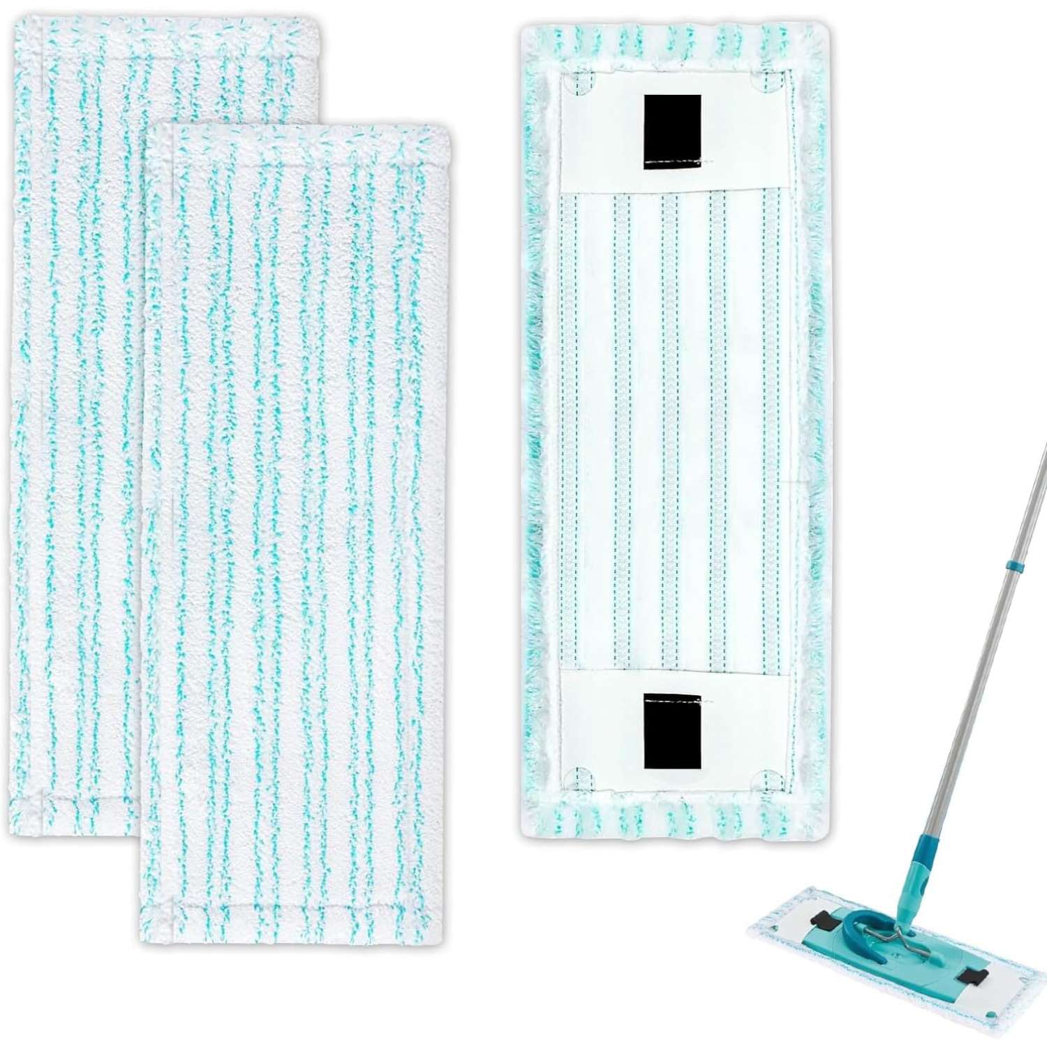 Floor Mop Covers for Leifheit Clean Twist M Ergo Micro Duo, Wiper Covers, Microfiber Mop Head for Absorbent Floor Mop, No. 52123: light yellow