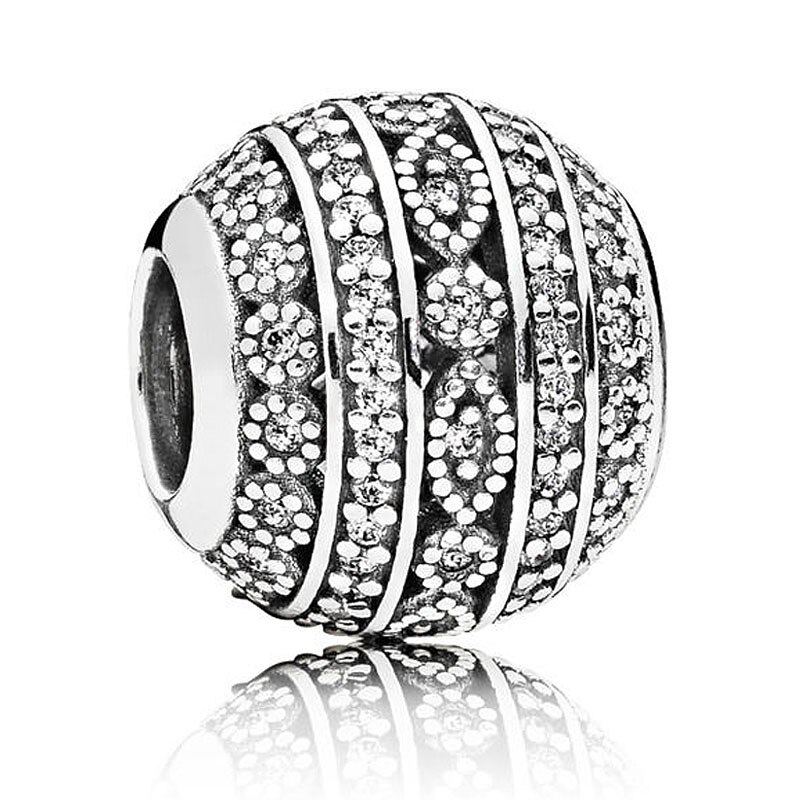 Pandora mosaico bola azul & claro encantado cinzelado elegância droplet charme 925 contas de prata esterlina ajuste pulseira jóias diy: B790