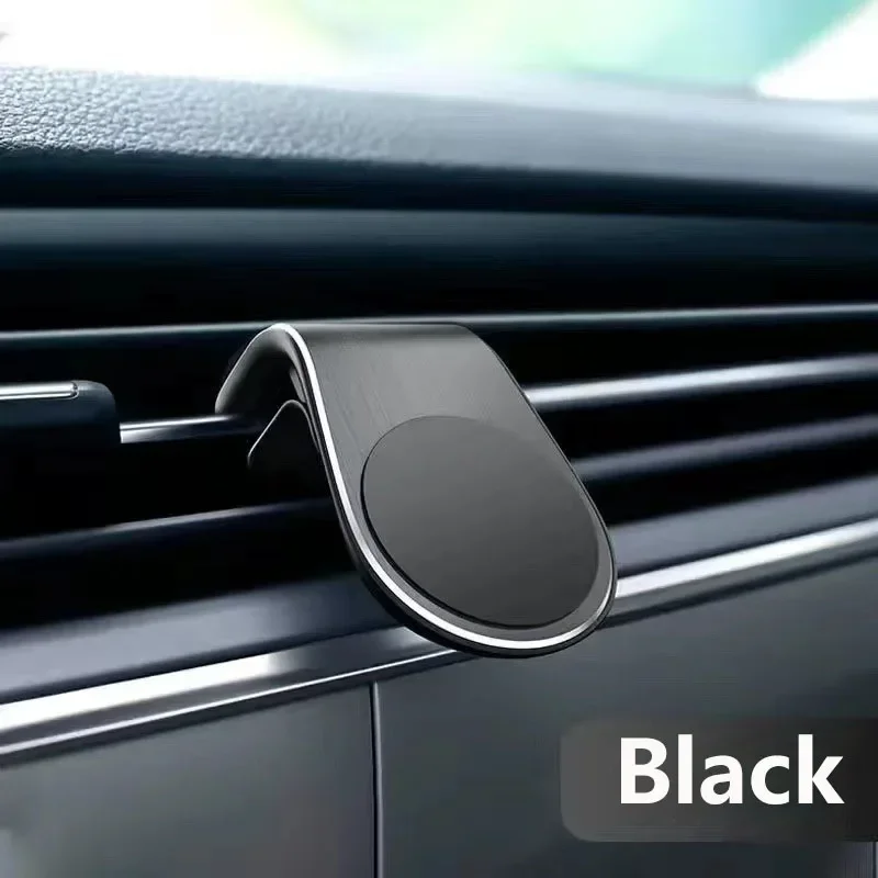 Universeller Handyhalter fürs Auto Magnetischer Clip zur Befestigung im Auto Magnetischer L-förmiger Handyhalter Passend für Alle Mobiltelefon-Modelle: schwarz