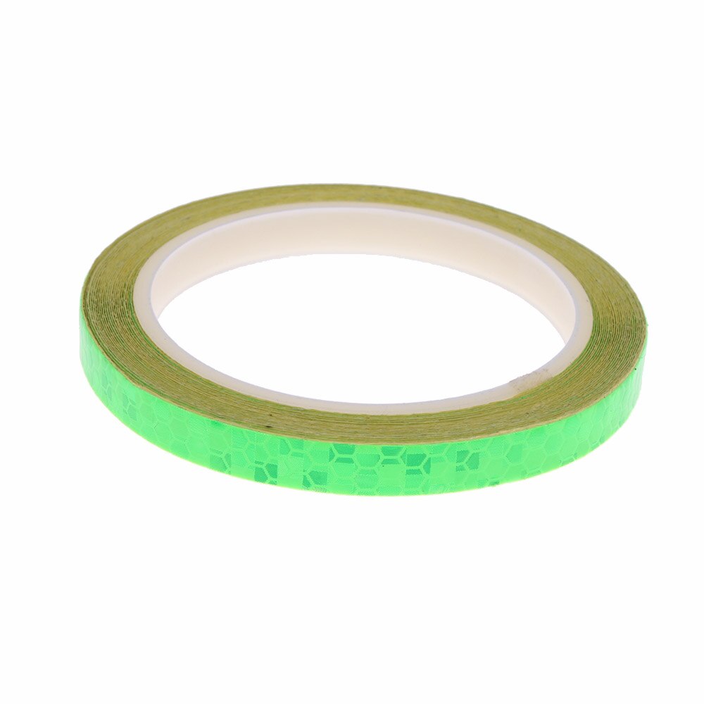 8m x 1cm Leuchtstoff Fahrrad Reflektierende Aufkleber Radfahren Band Reflektor Mtb Fahrrad Klebeband Sicherheit Fahrrad Rad Dekor: Grün