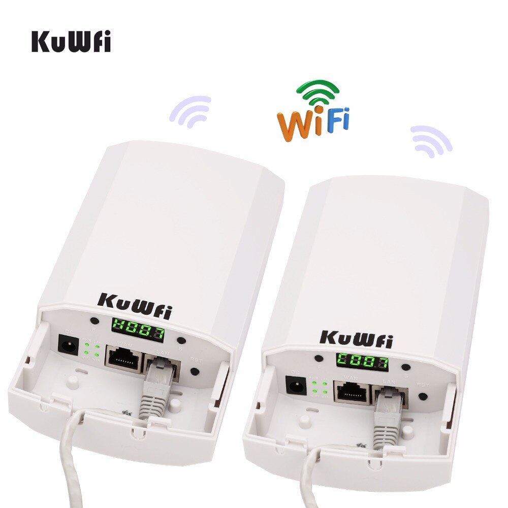 1km 2pc 2.4ghz 300mbps p2p ao ar livre sem fio cpe ponte roteador suporta wds função sem configuração com display led