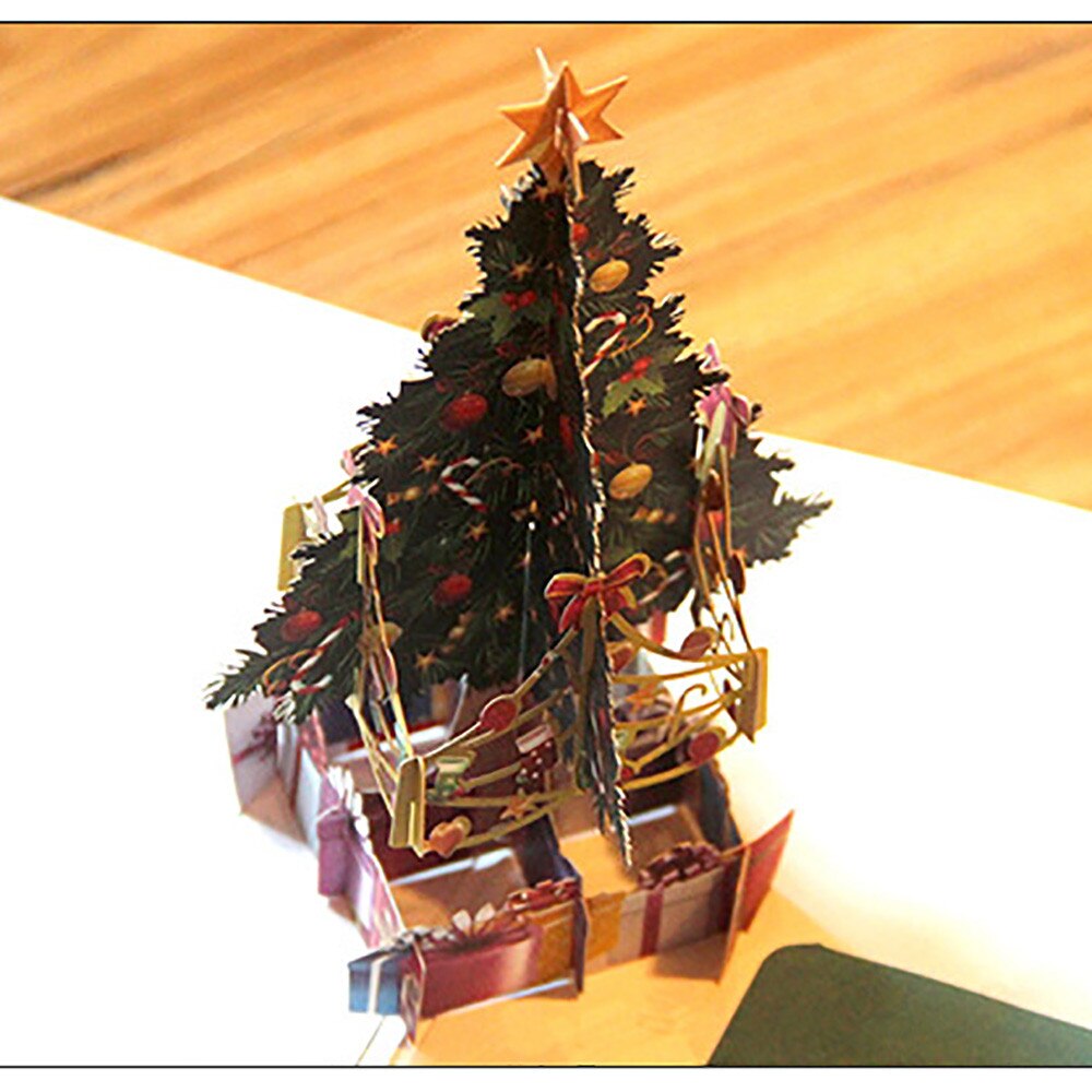 3D Pop Up Card Christmas Trees Merry Christmas Greeting Cards