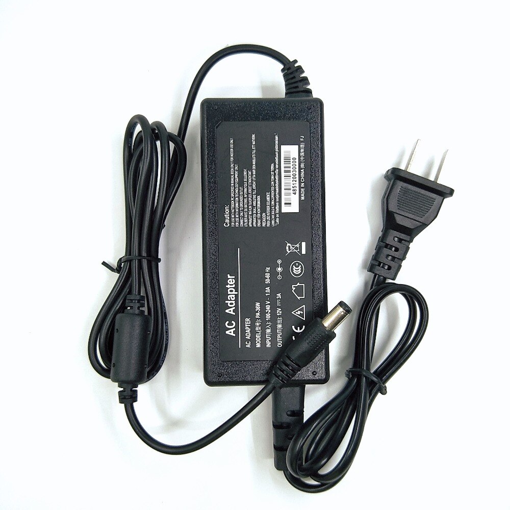 PA-36W 12 v 3A DC: 5.5*2.5mm Laptop adapter Twee-draad LED display monitor switch power adapter gestabiliseerd dc transformator