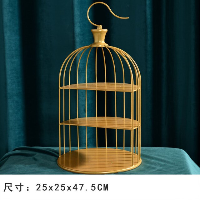Dessert Table Cake Rack Brass Tray Afternoon Tea Tea Break Cold Cut Tableware Decoration Decoration Birthday Wedding Arrangement: D