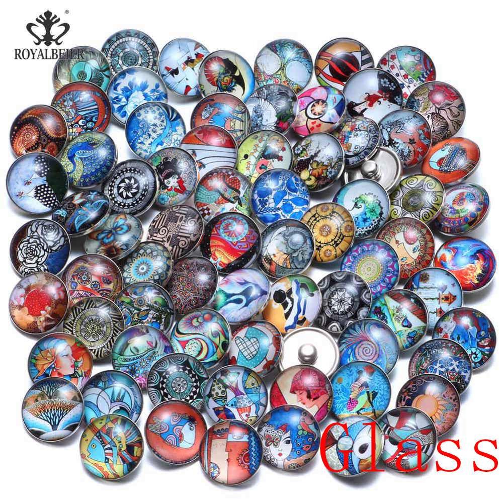 50pcs/lot Mixed metal 18mm snap button jewelry DIY Metal Rhinestone button snaps fit snap button bracelet Jewelry: HM082