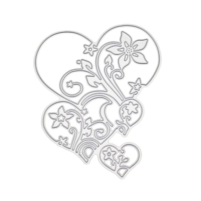 Heart Love Flower Metal Cutting Dies Stencil Scrap Grandado heart-love-flower-metal-cutting-dies-stencil-scrap-grandado