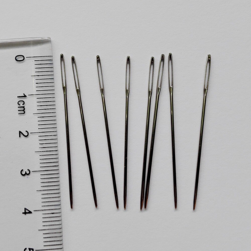 Oneroom-agulhas brancas para costura artesanal, cm, agulhas para fechar e ponto cruz, ferramenta para bordar