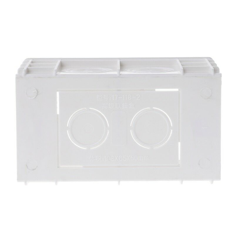 118mmX72mm Standard PVC Junction Box Wall Mount Cassette For Switch Socket Base