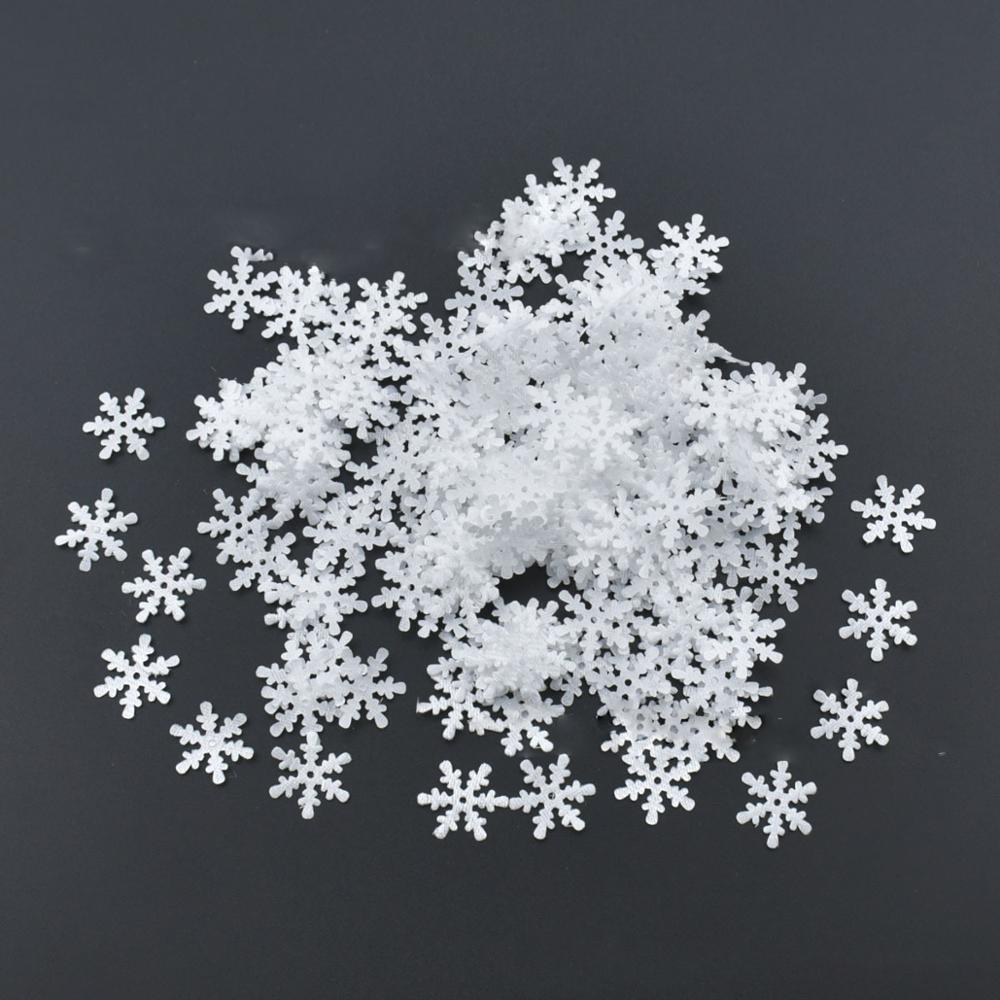 500 stk 25mm kunstige jule snefnug bord konfetti klud sne kort konfetti gør julepynt tilbehør dekor: Stil 3