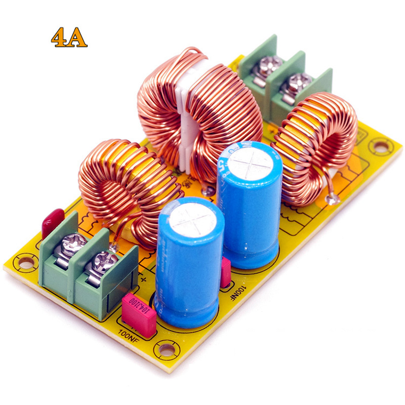 DC LC Filter EMI electromagnetic interference Filter 2A 4A 10A 20A EMC FCC high frequency power Filtering F/ 12V 24V CAR: 4A filter