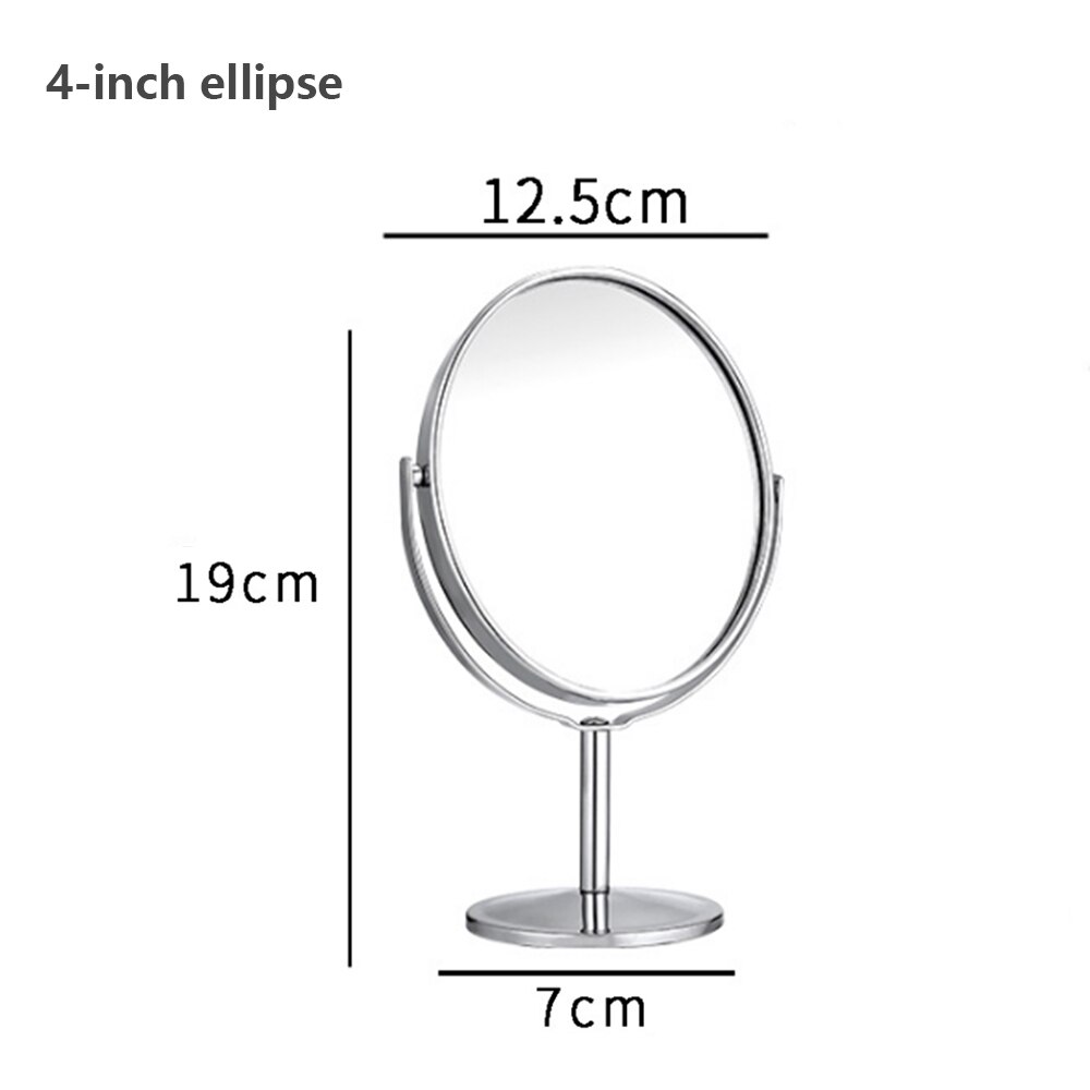 Round Shape Simple Rotatable Beauty Makeup Mirror Double-Sided Normal Magnifying Stand Cosmetic Mirror: 5