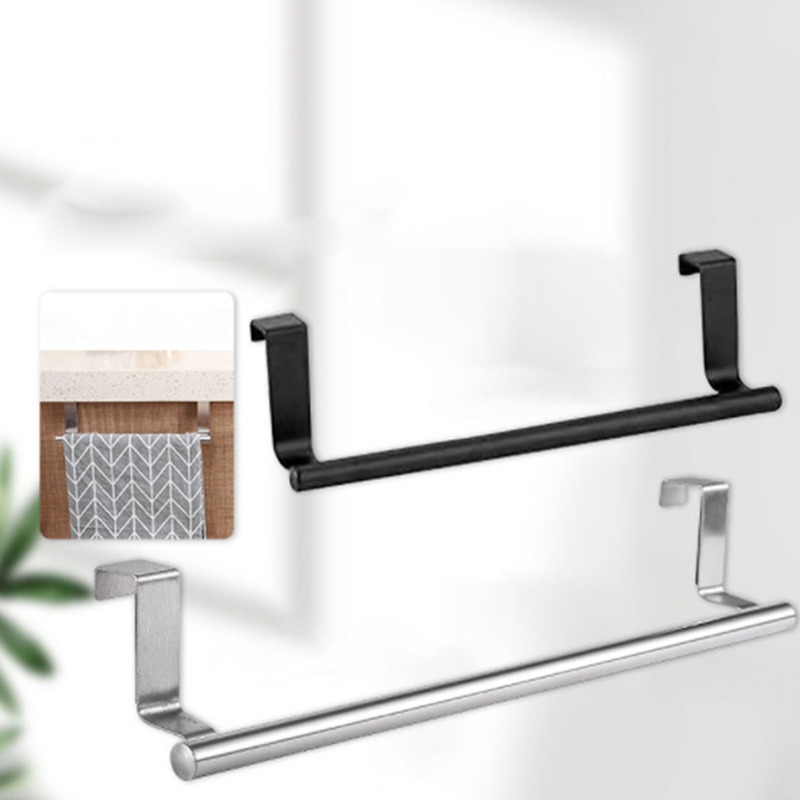 Handdoekenrek boven deur Handdoekstang Hangende houder Roestvrijstalen keukenkast Badkamer Handdoekdoekrek Home Organizer Hanger
