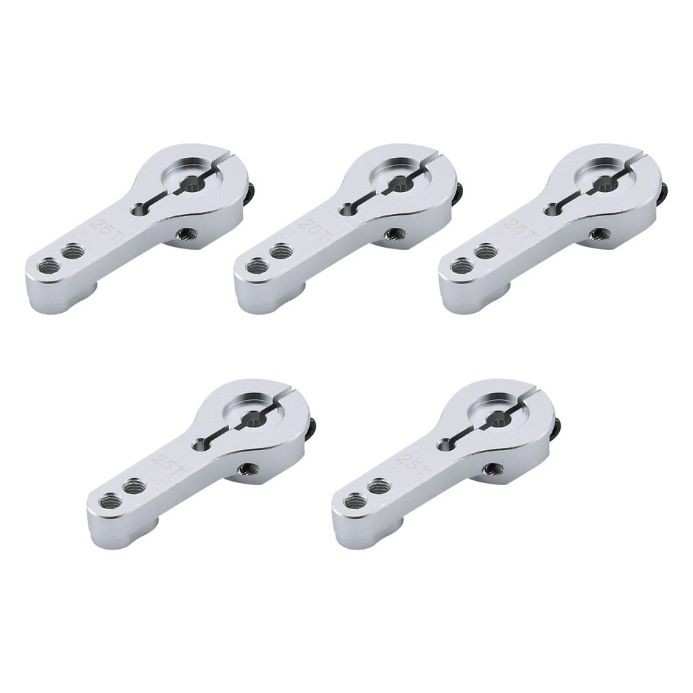 5pcs 25T M3 Metal RC Servo Arm Horn for Futaba Savox Xcore HL HSP HD Power: SILVER