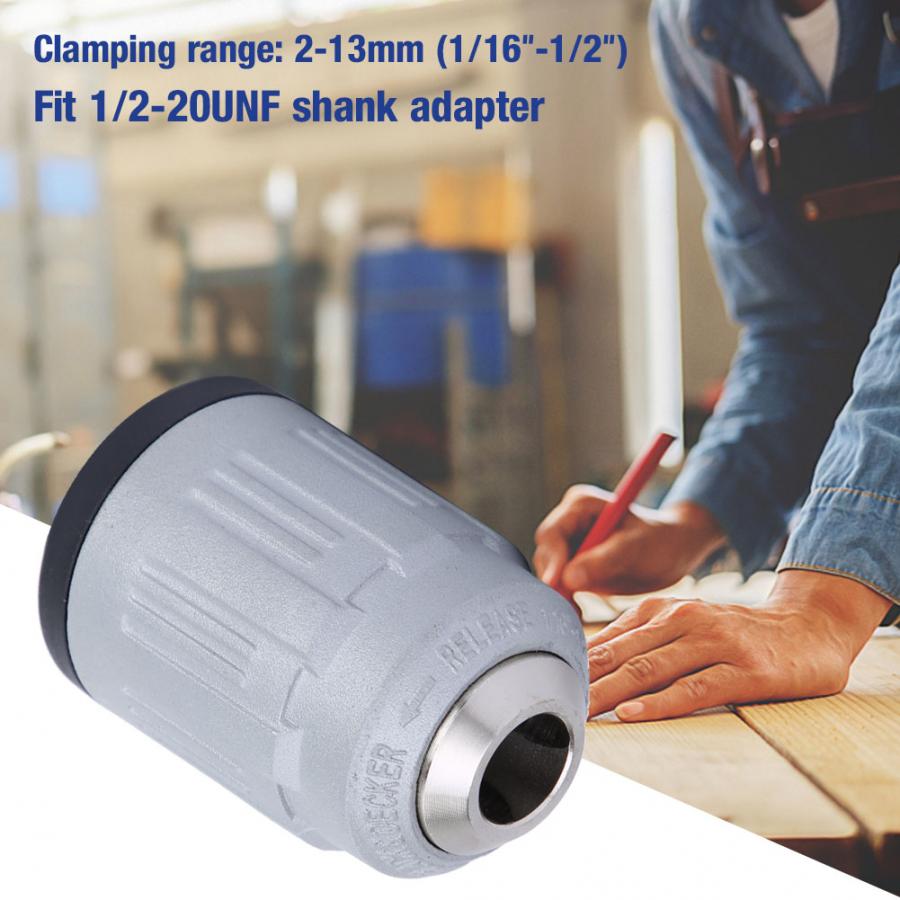 Drill Chuck Lathe Chuck Milling Collet chuck 2-13mm Keyless Drill Chuck 1/2-20UNF Self-locking Adapter Electric Drill Parts