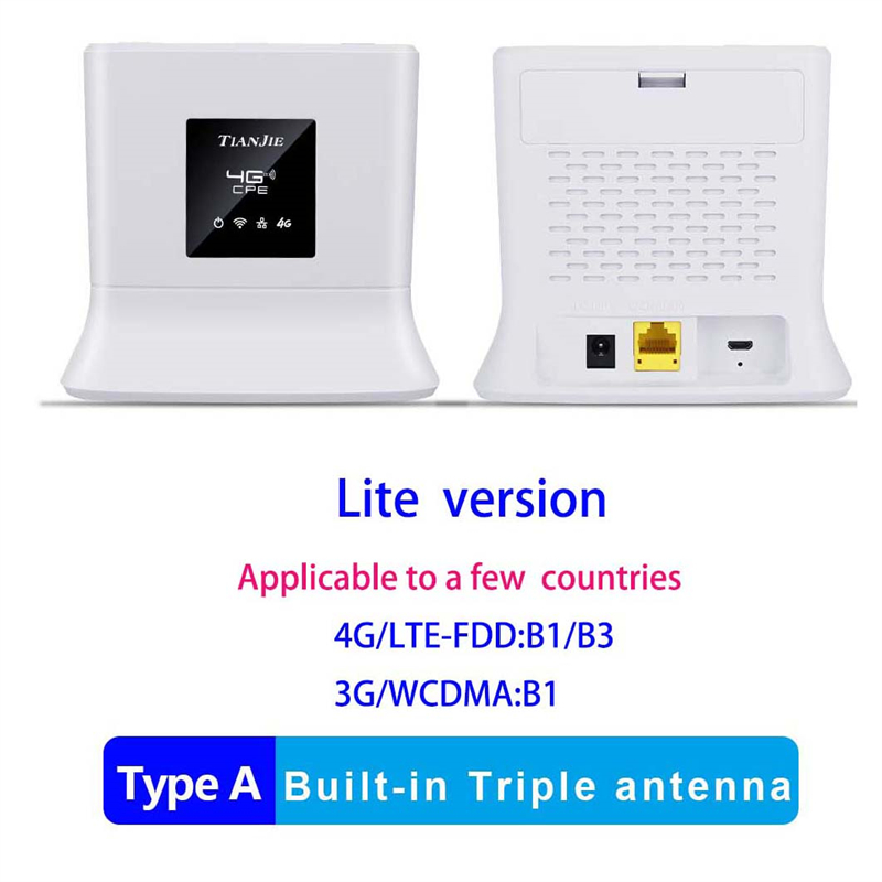 Wifi Modem 4G Sim-kaart Draadloze Router Voor Ip Camera Buiten Wi-fi Hotspot Dekking Wan Lan CAT4 Router Met externe Antenne: CPE906A-1