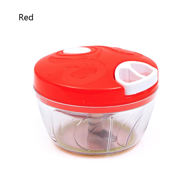 500ML Powerful Manual Meat Grinder Hand-Power Food Chopper Mincer Mixer Blender To Chop Meat Fruit Vegetable Nuts Shredders: Red