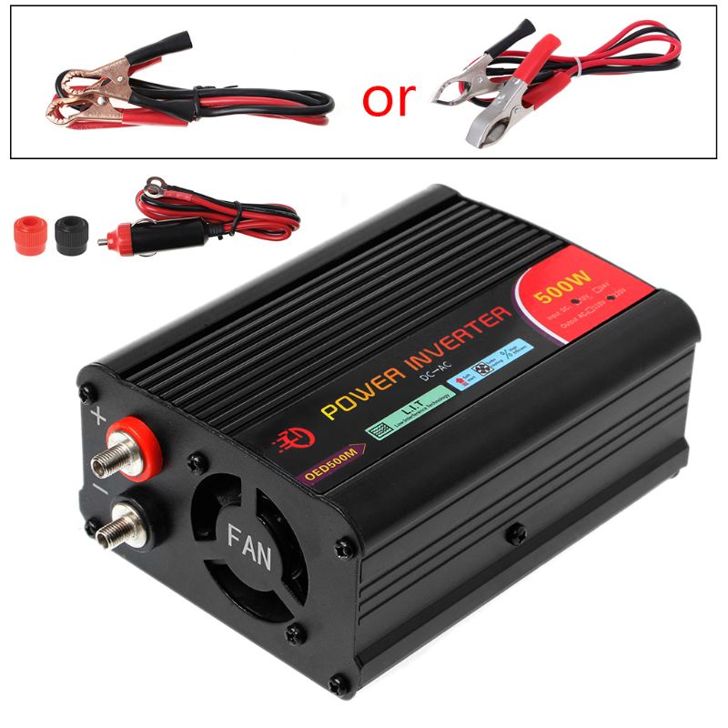 500W Power Inverter DC 12V to 220V AC Modified Sine Wave Solar Car Inverter