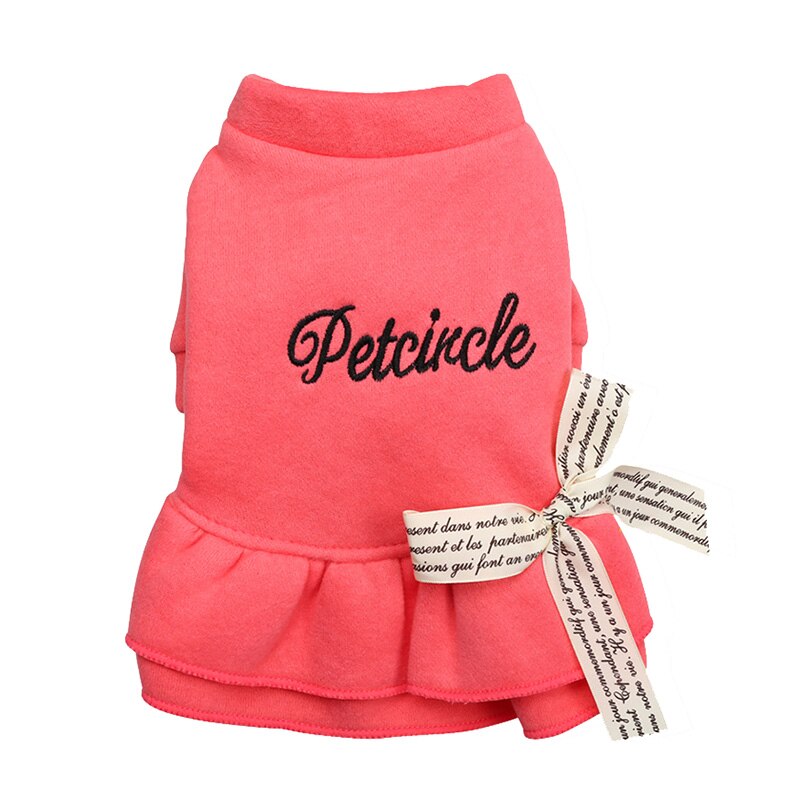 Winter Baumwolle Haustier Hund Kleid warm Hund Kleidung für Kleine Hunde Chihuahua Malteser Kleider Welpen Katze Felsen vestidos para perritas: rot / XL