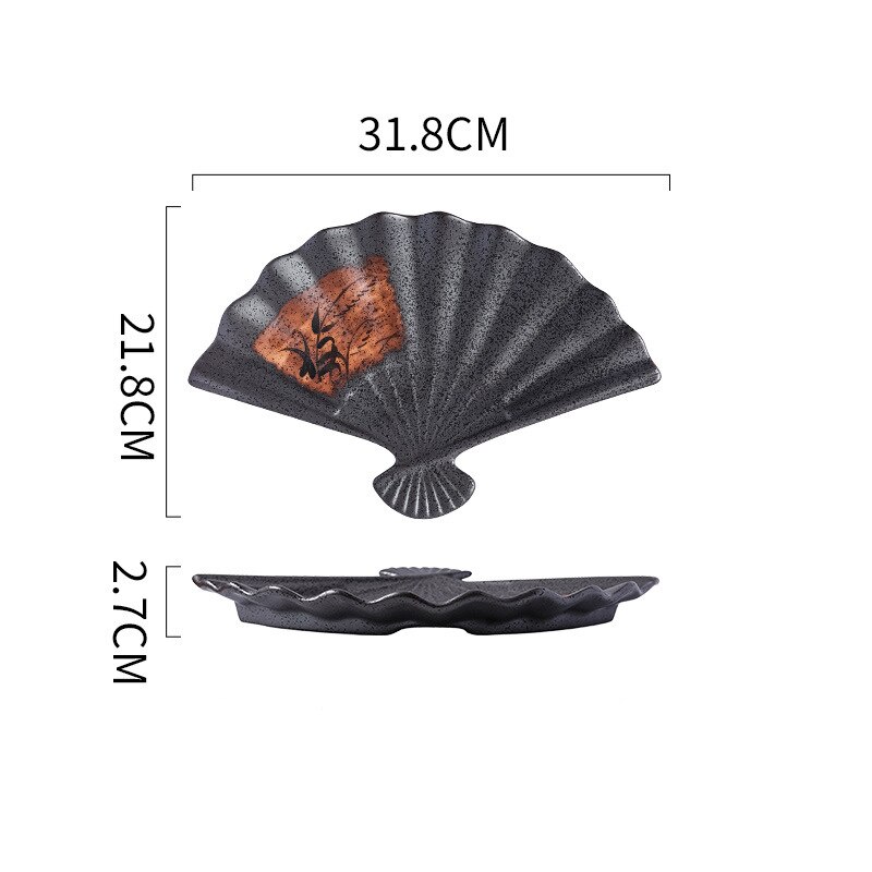 Neuheit Japanischen Sector Platte Steak Westlichen Lebensmittel Platte Keramik Platte Haushalt Porzellan Platte Geschirr Schüsseln Und Platten: A 13inch