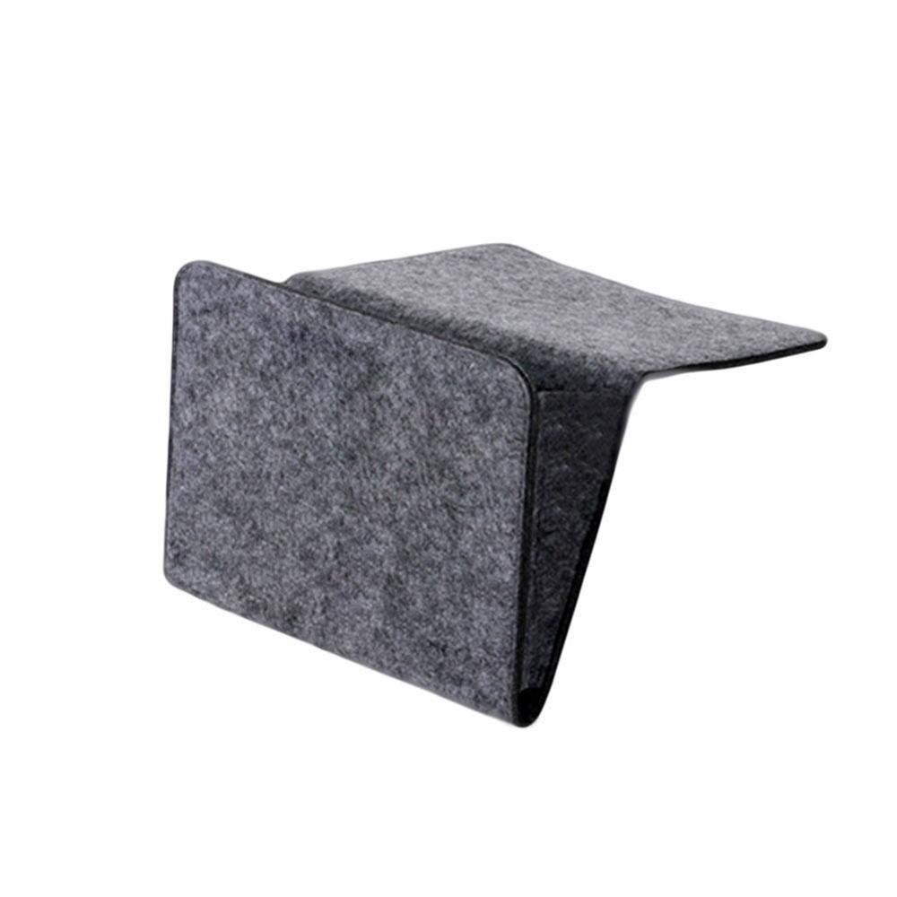 Dropshipping boże narodzenie szare łóżko torby robić przechowywania filcowy stolik nocny wieszak Organizer na wiszące torby z 1 wewnętrznymi kieszeniami na blać stołu sofa: szary