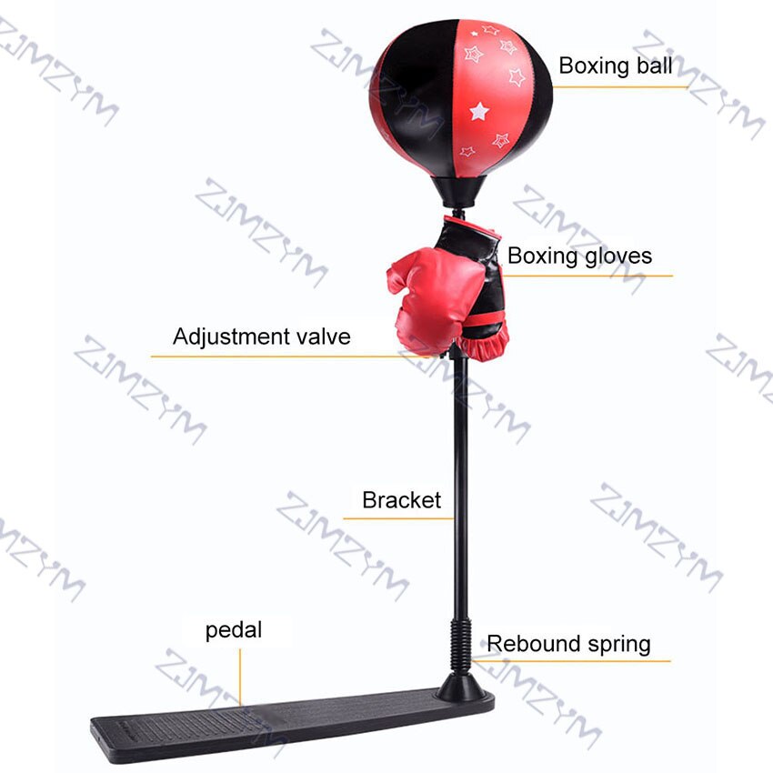 Vertikal bokseball justerbar barn fitness boksesett punch pear speed ball for barn punching sports gym hjemmetrening