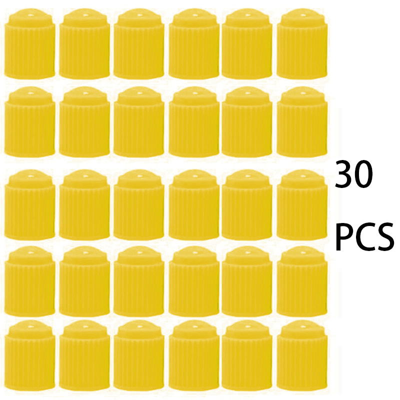 30 pièces valves de pneu ABS plastique Automobile vélo bouchon de Valve de pneu bouchon anti-poussière roue pneu Valve tige bouchons couvre Valve anti-poussière pour voiture: Ivoire