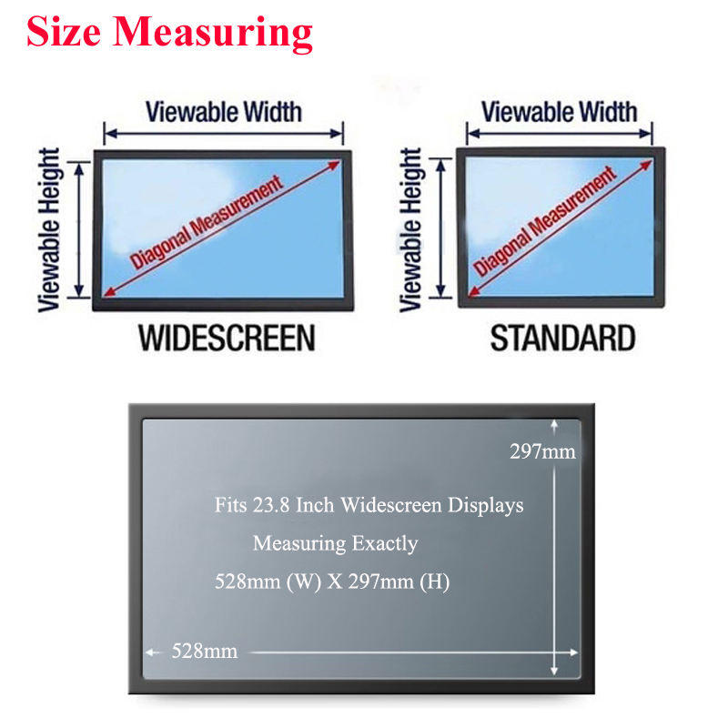 23.8 polegadas (527mm * 297mm) filtro de privacidade anti-reflexo tela lcd película protetora para 16:9 widescreen computador computador computador computador portátil monitores
