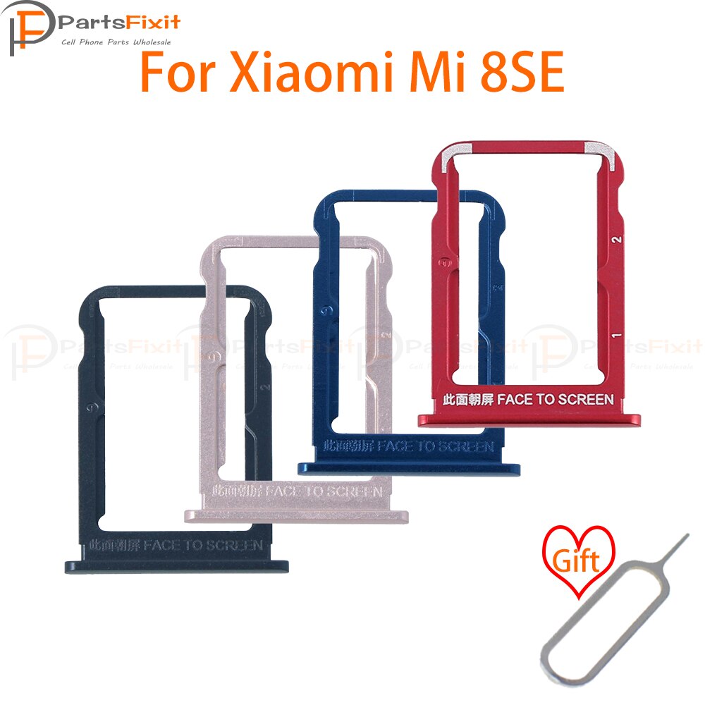 Sim Kaart Lade Voor Mi8 Se Sim Card Slot Mi8SE Sim Kaarthouder Mi 8SE Card Adapter Voor Mi 8 se Vervangingen Met Gratis Eject Pin