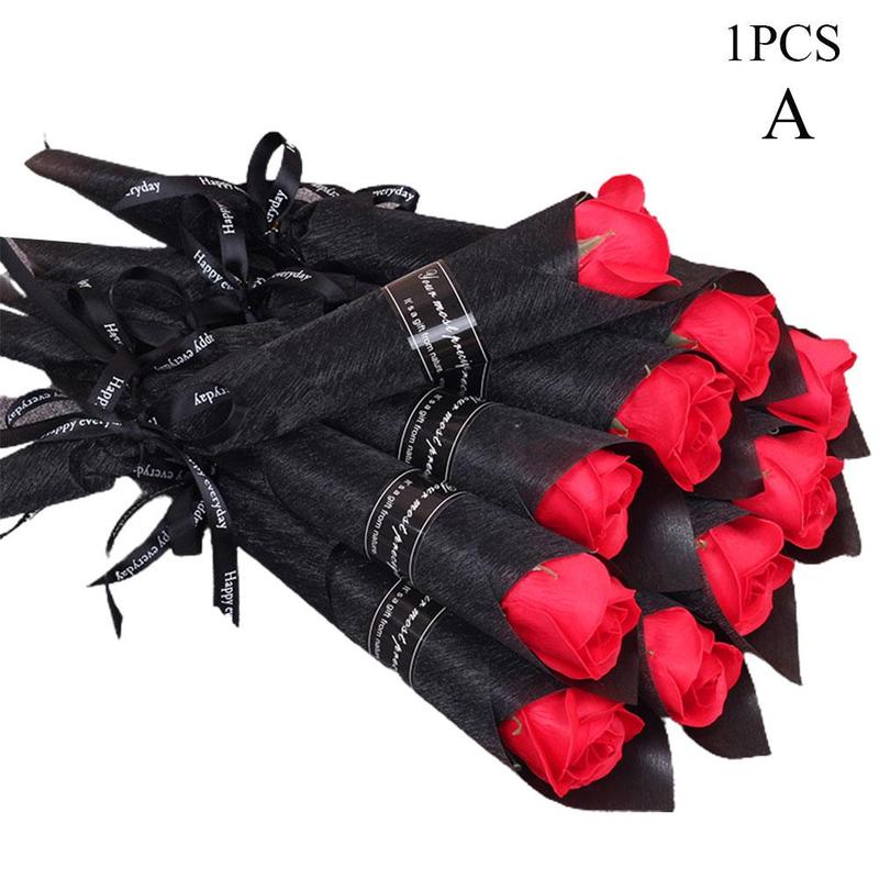 10Pcs Rozenblaadje Zeep Bad Zeep Rose Bloem Zeep Bloemen Geurende Zeep Bloem Boeket Doos voor Cafe Decoratie Vakantie Gift