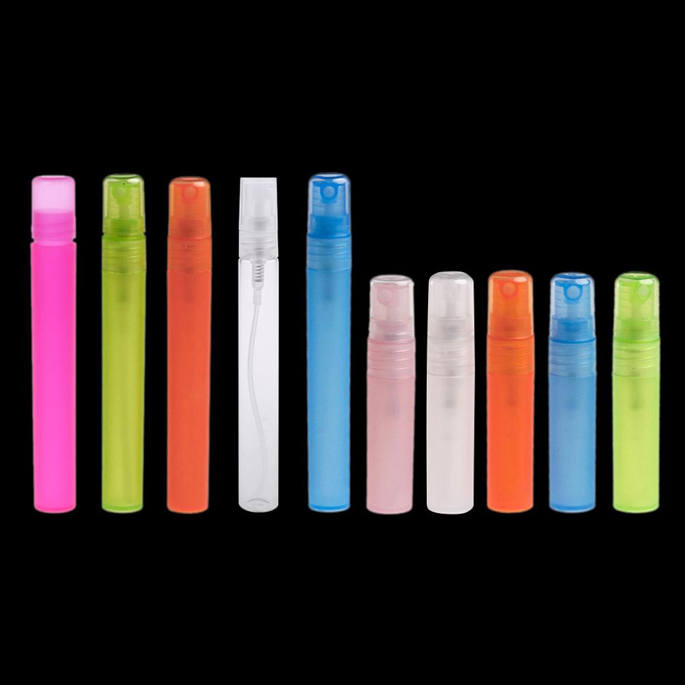 5/10 Ml Lege Spray Fles Reizen Plastic Parfumflesjes Hervulbare Verstuiver 5 Kleuren