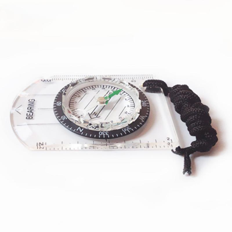 Multifunction Outdoor Survival Equipment Compass Pointer Map Scale Ruler Mini Portable Orienteering Compasses for Hiking Camping