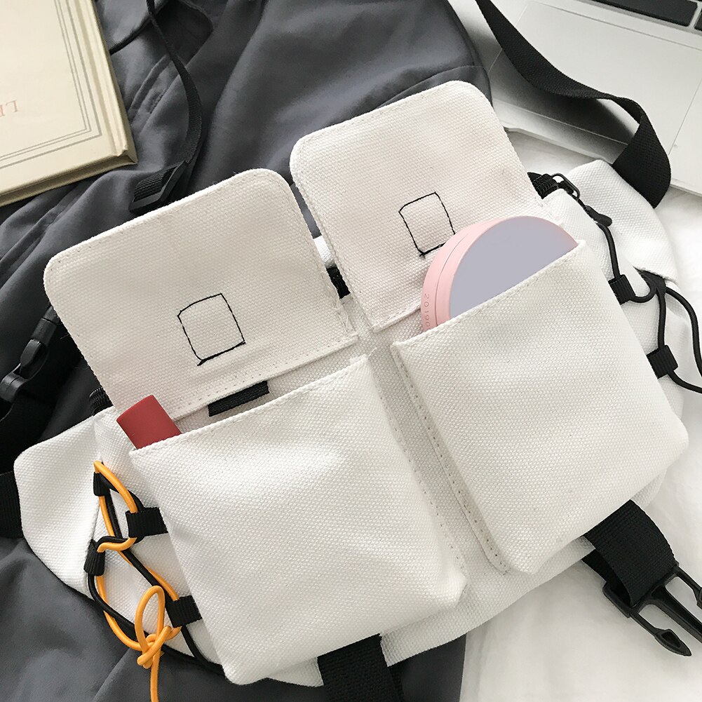 Unisex rua casual saco de peito lona dos homens com zíper fanny bum cinto bolsa viagem diária crossbody pacote ombro