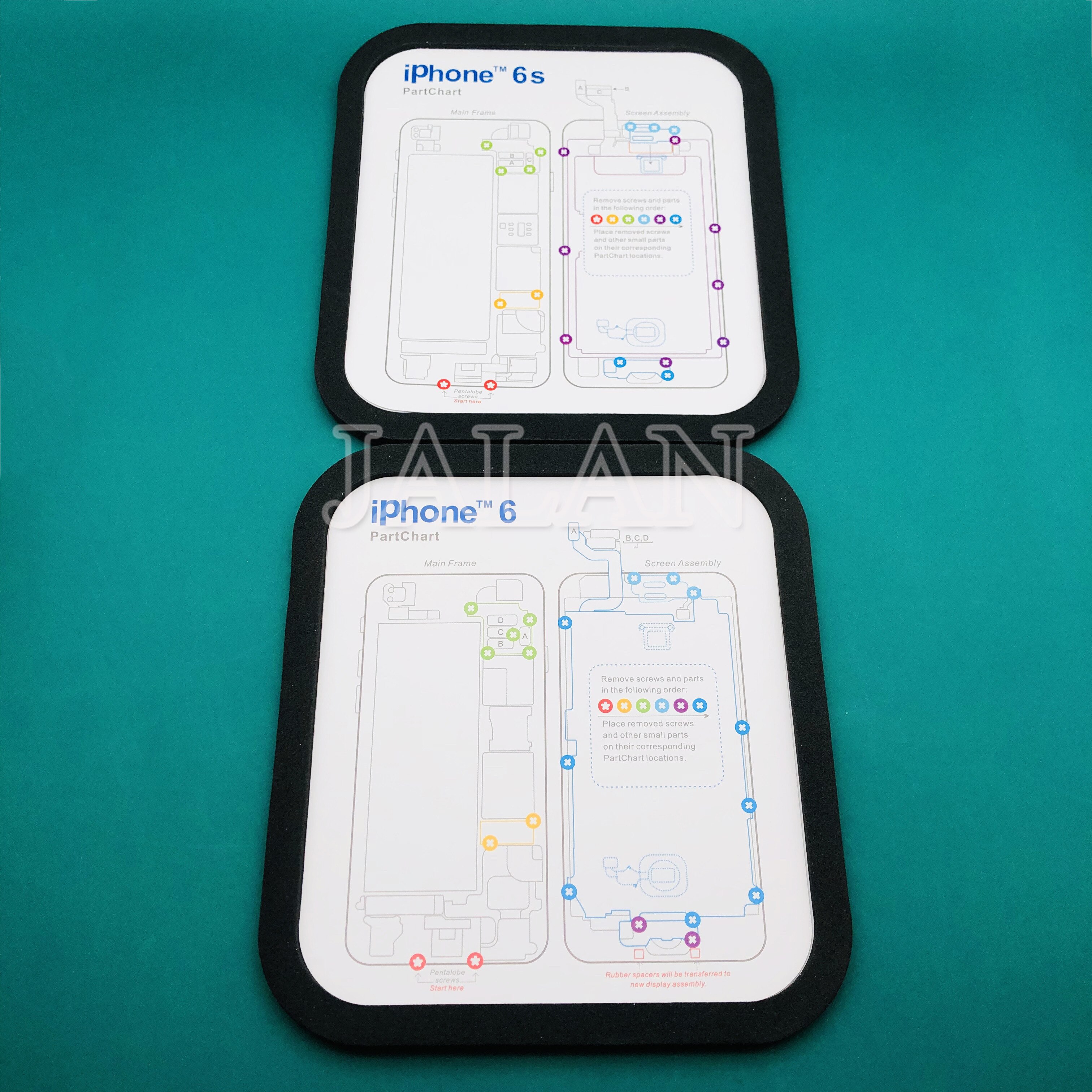 Herramientas de desmontaje para iphone6, 6s, 6p, 6sp, 7, 7p, 8, 8p, X, XS, MAX, XR, tornillos y partes, eliminar/colocar las localizaciones correspondientes