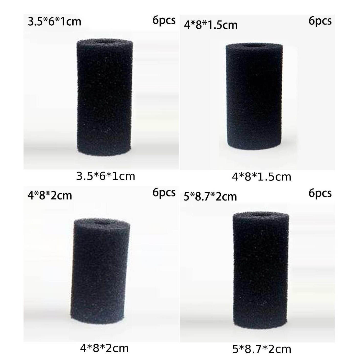 6 stuks overloopfilterbox inlaat rond voorfilter schuim spons vis aquarium aquarium inlaat beschermkap spons filter