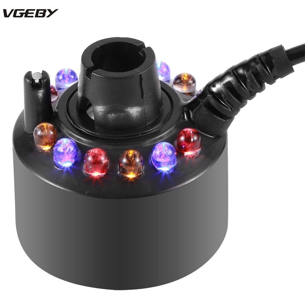 12 LED Colorful Ultrasonic Humidifier Mist Maker Fogger for Water Fountain water feature Creating Atmosphere Air Humidifier