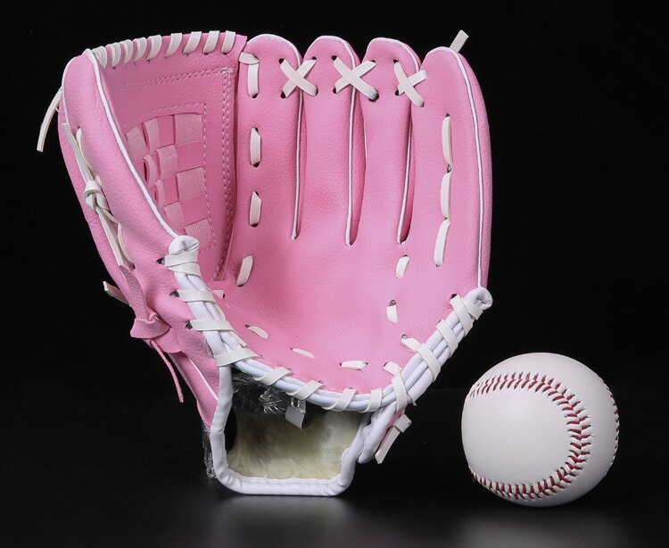 Kids Mannen Batting Handschoenen Apparatuur Softbal Praktijk Hand Honkbal Handschoen Gewogen Guante Baseball Outdoor Sport BJ50ST: Roze / 10.5 Inches