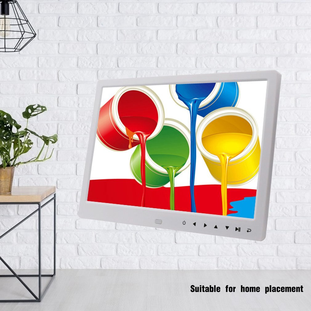 Digital Photo Album DPF-1209T Front Touch Button 12 Inch Digital Photo Frame High Definition Digital Photo Album: White