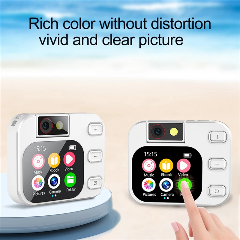 M07K-X19 Mini MP3 Player Photo Radio 2.2 Touch Screen OTG Type-C Bluetooth Take Pictures