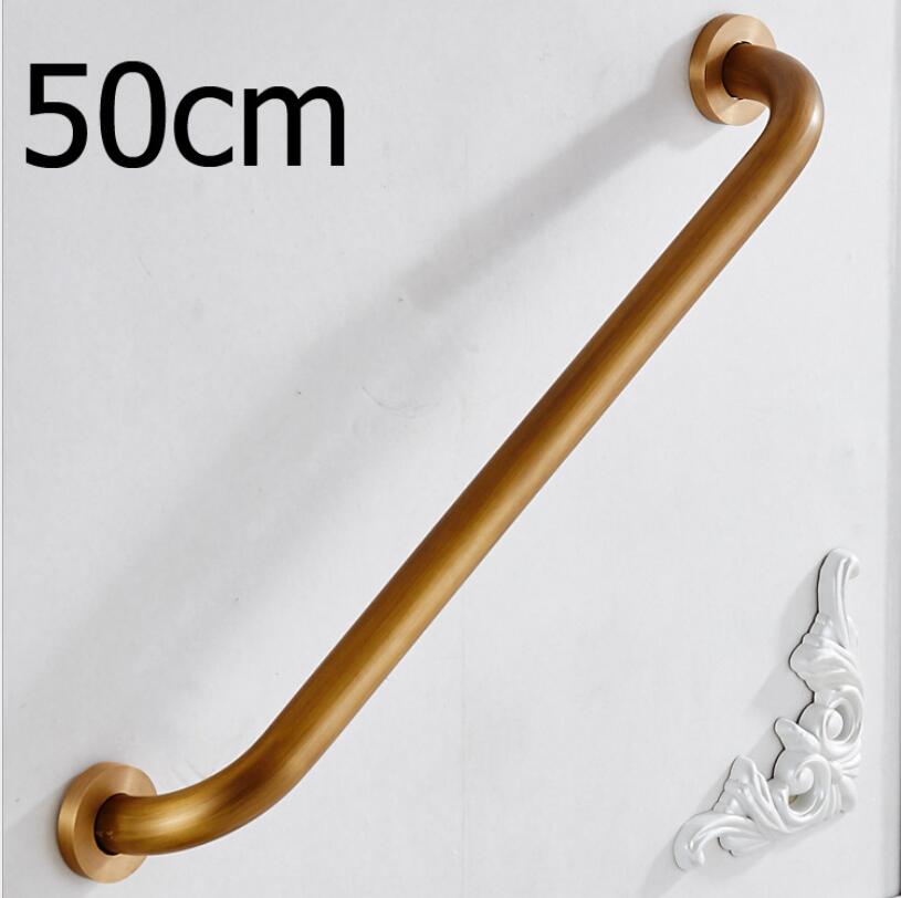 Vidric Bathroom armrest brass bathroom handle bathtub armrest handrail Grab Bar Antique Bronze Hand bar Safety bar: 50CM